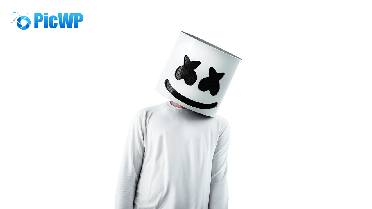 Marshmello White background 4K PC Wallpaper