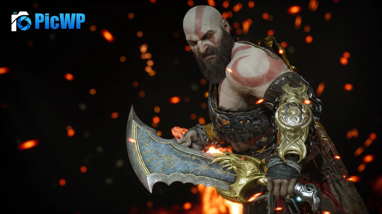 Blades of Chaos Armor 4K PC Wallpaper