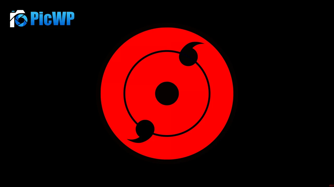Sharingan Black background 4K PC Wallpaper
