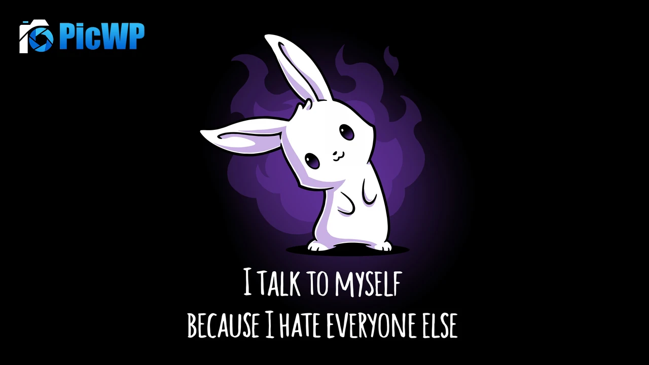 Cute rabbit Motivational quotes 4K PC Wallpaper