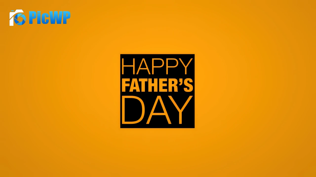 Happy Fathers Day Yellow background 4K PC Wallpaper