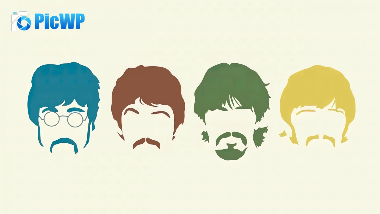 The Beatles Minimalist 4K PC Wallpaper