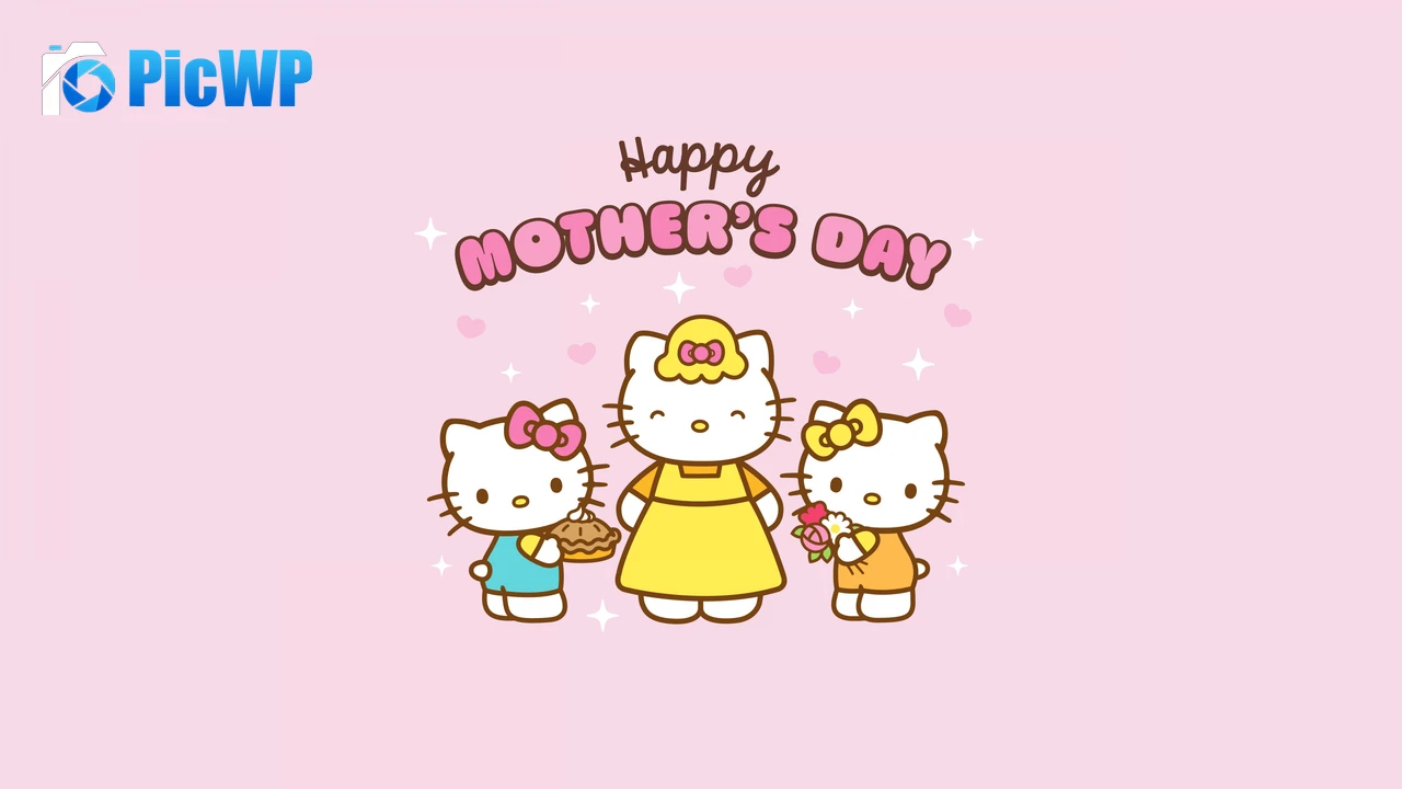 Happy Mother's Day Hello Kitty 4K PC Wallpaper