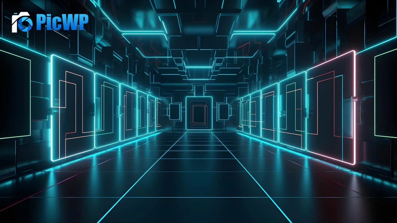 Neon Lights Digital Art 4K PC Wallpaper