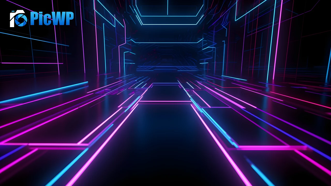 Purple Neon Lights 4K PC Wallpaper