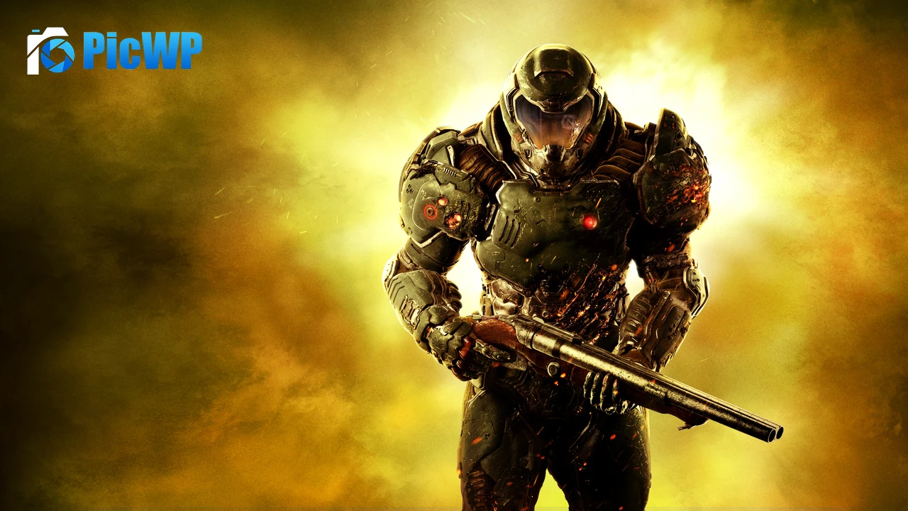 Doomguy Video Game 4K PC Wallpaper