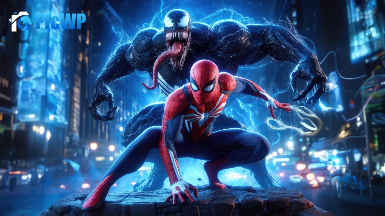 Venom Vs Spider-Man Concept Art 4K PC Wallpaper