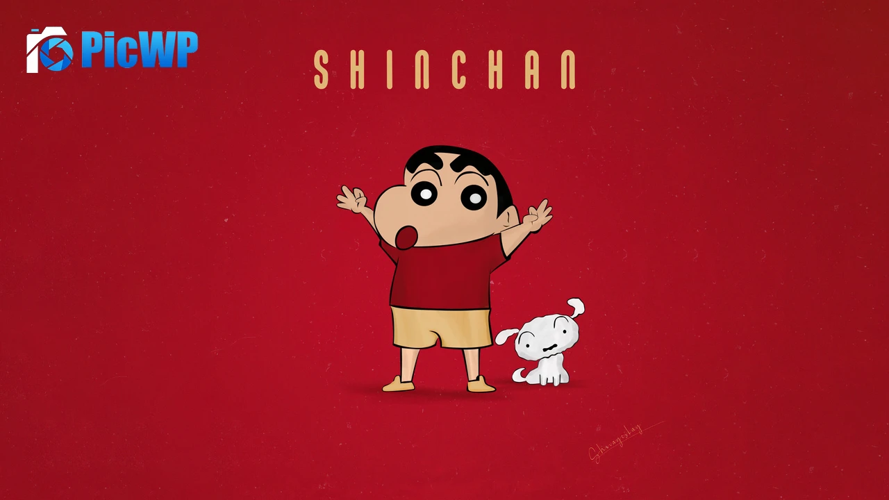Shinchan Shiro 4K PC Wallpaper