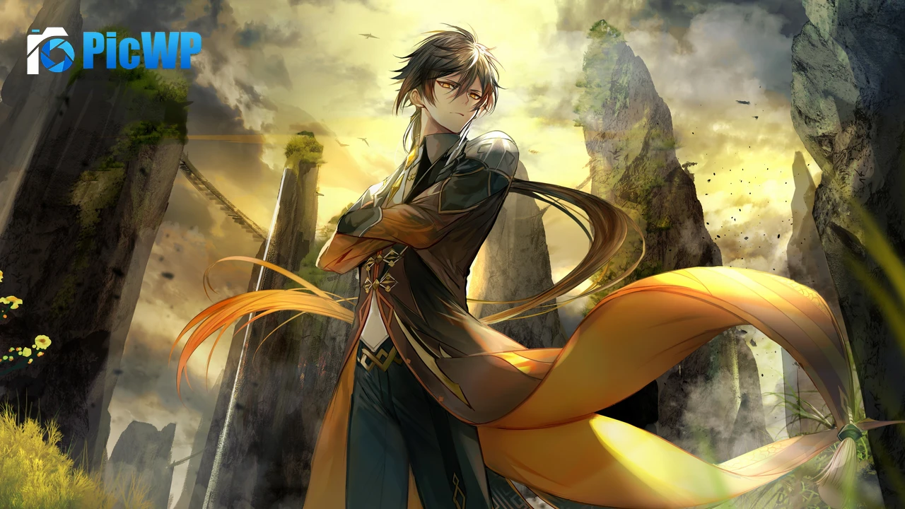 Zhongli Genshin Impact 4K PC Wallpaper