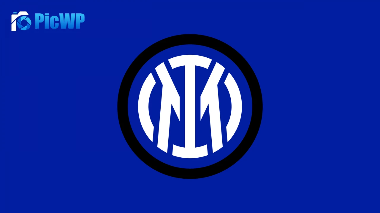 Inter Milan Blue background 4K PC Wallpaper