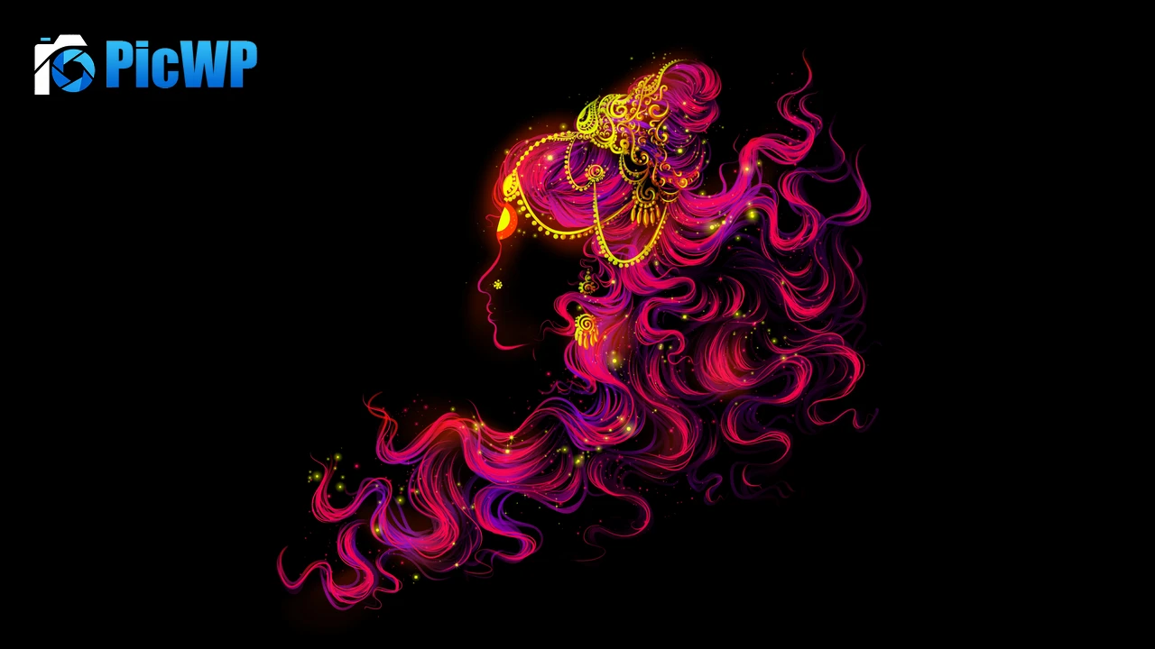 Goddess Parvati Glowing 4K PC Wallpaper