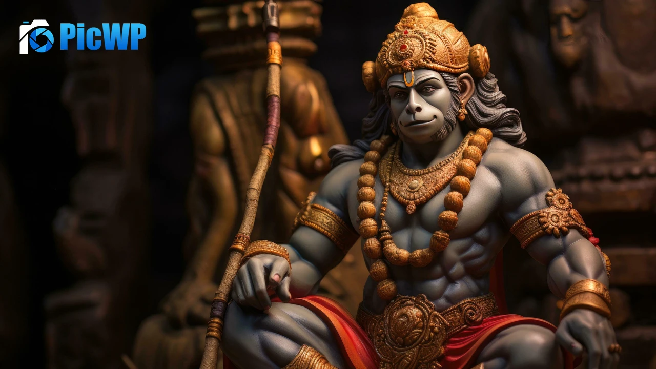 Lord Hanuman AI art 4K PC Wallpaper