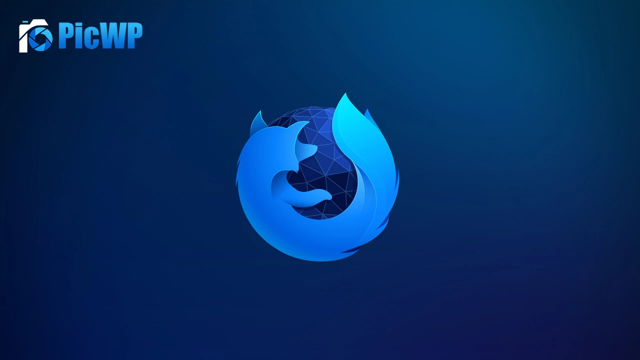 Firefox Blue background 4K PC Wallpaper