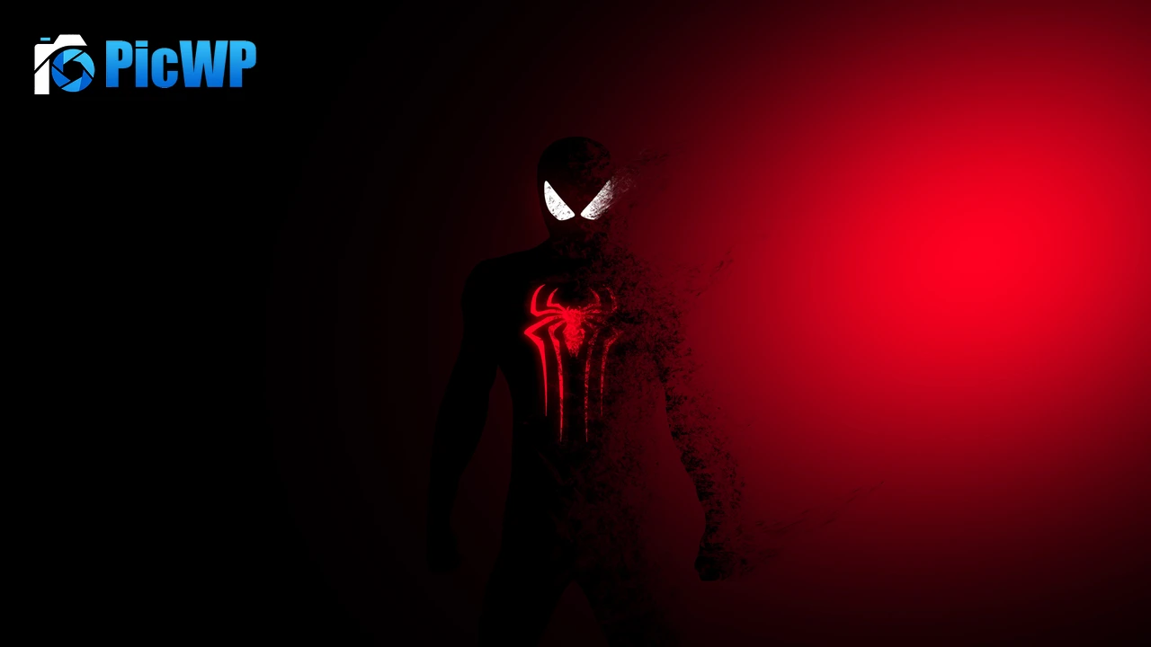Spider-Man Dark Red 4K PC Wallpaper
