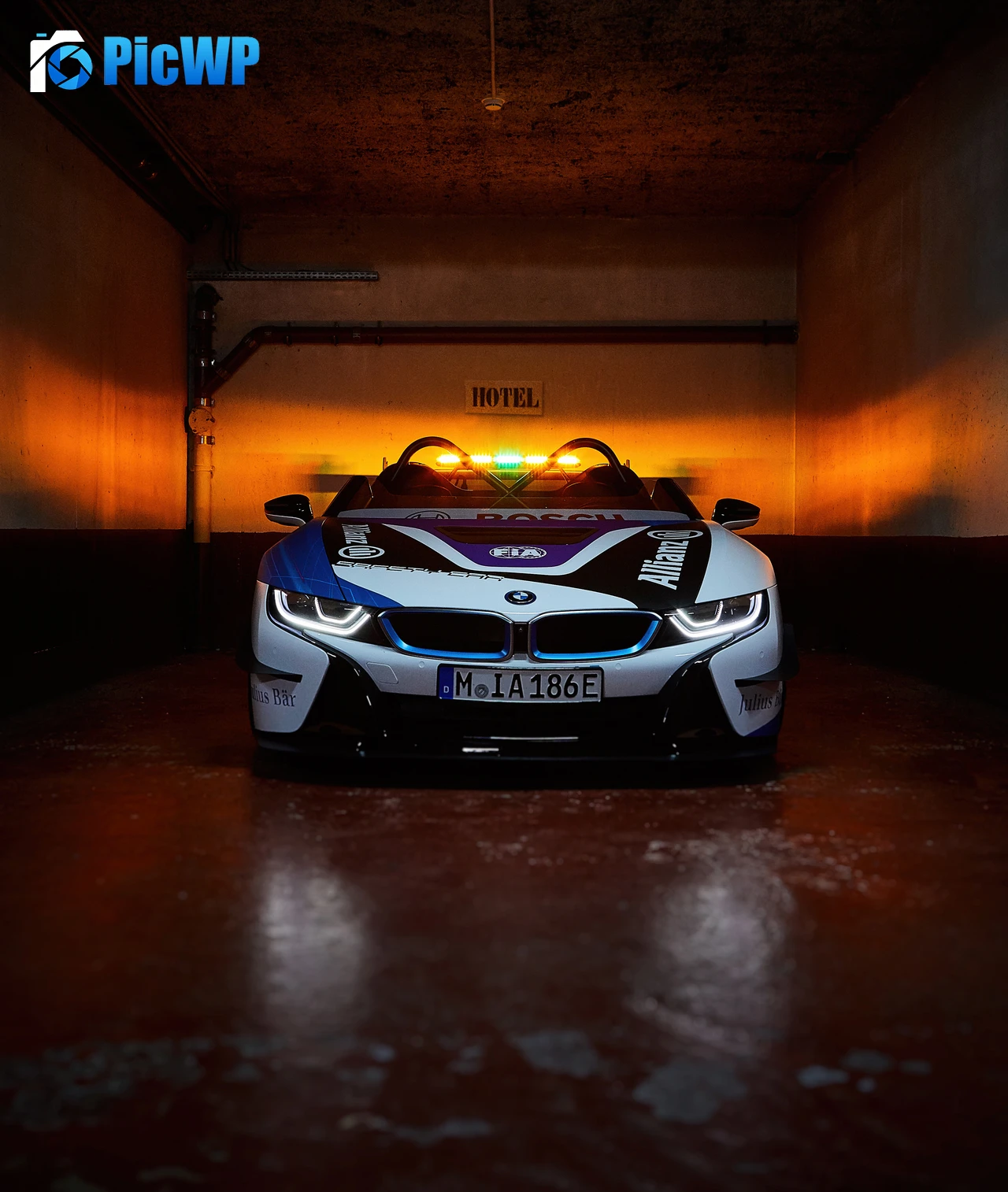 BMW i8 Roadster Formula E Safety Car 5K Mobile Wallpaper