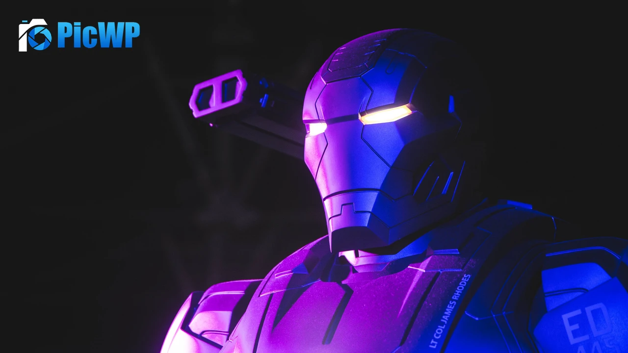 War Machine Neon 4K PC Wallpaper
