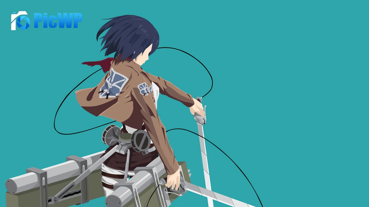 Mikasa Ackerman Minimalist 4K PC Wallpaper