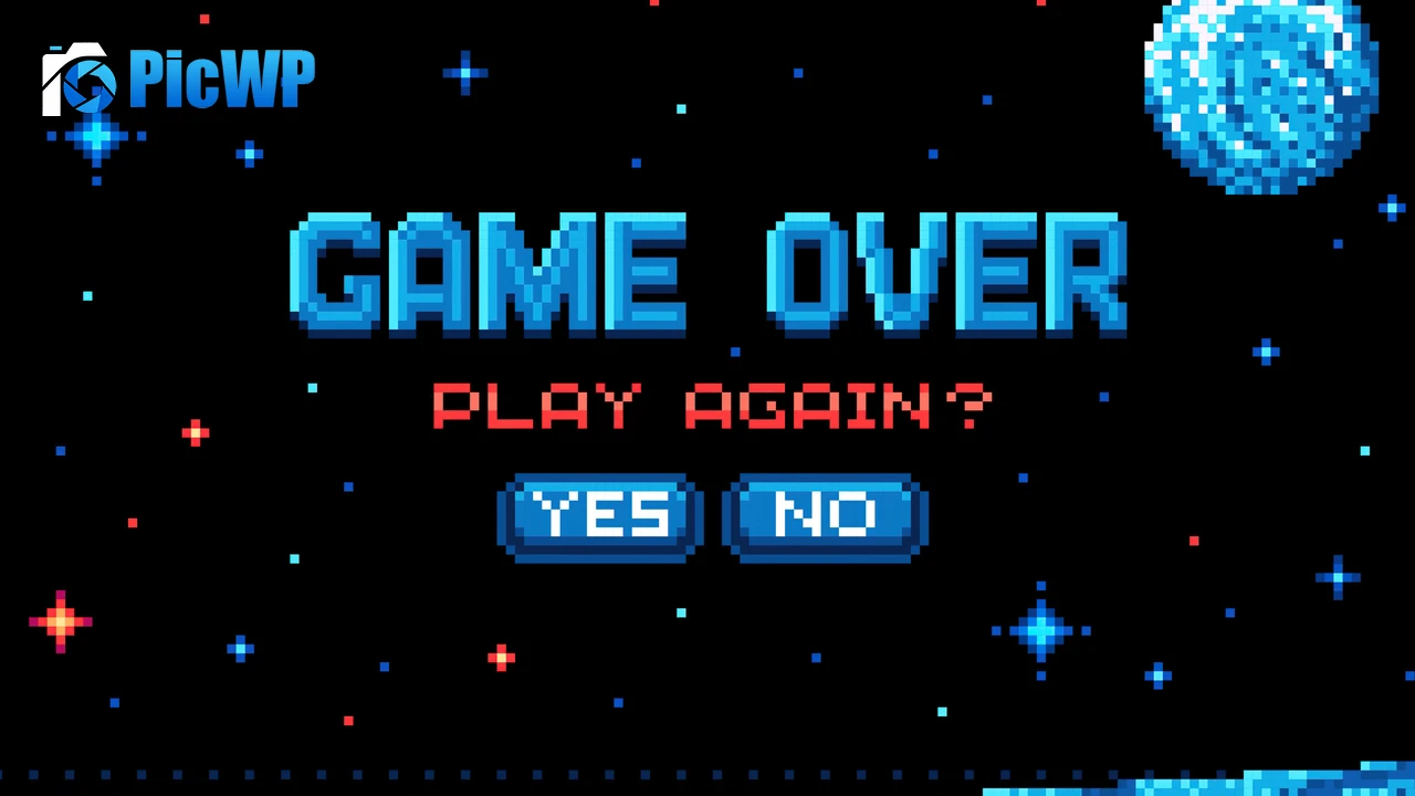 Game Over Pixel art 6K PC Wallpaper