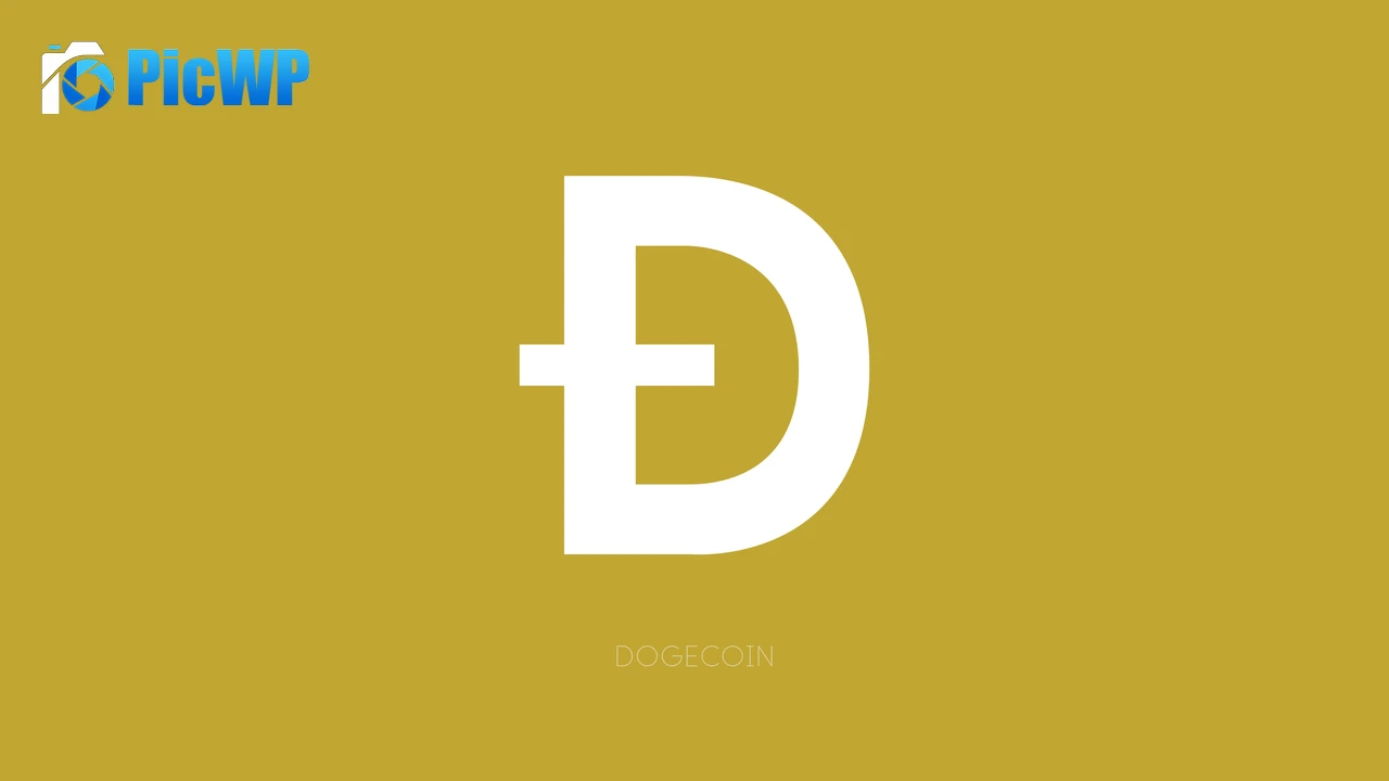 Dogecoin Minimalist 6K PC Wallpaper