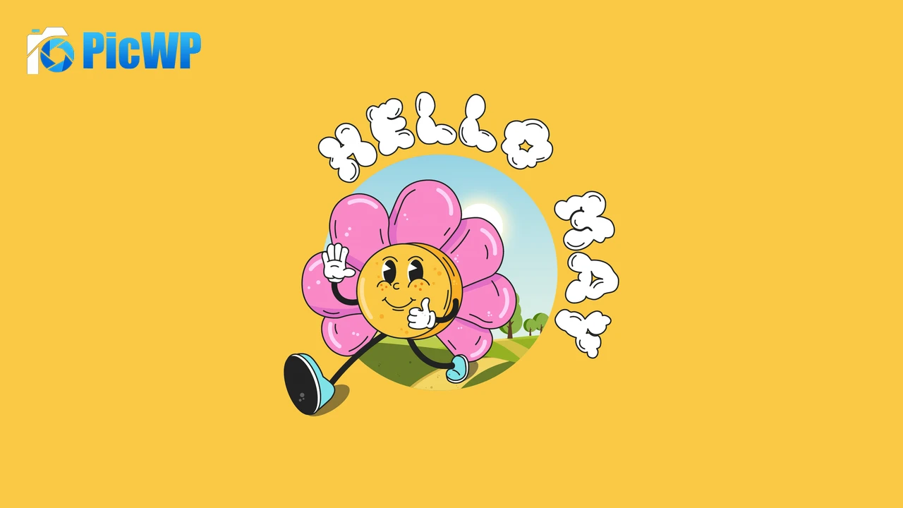 Hello May Yellow background 6K PC Wallpaper