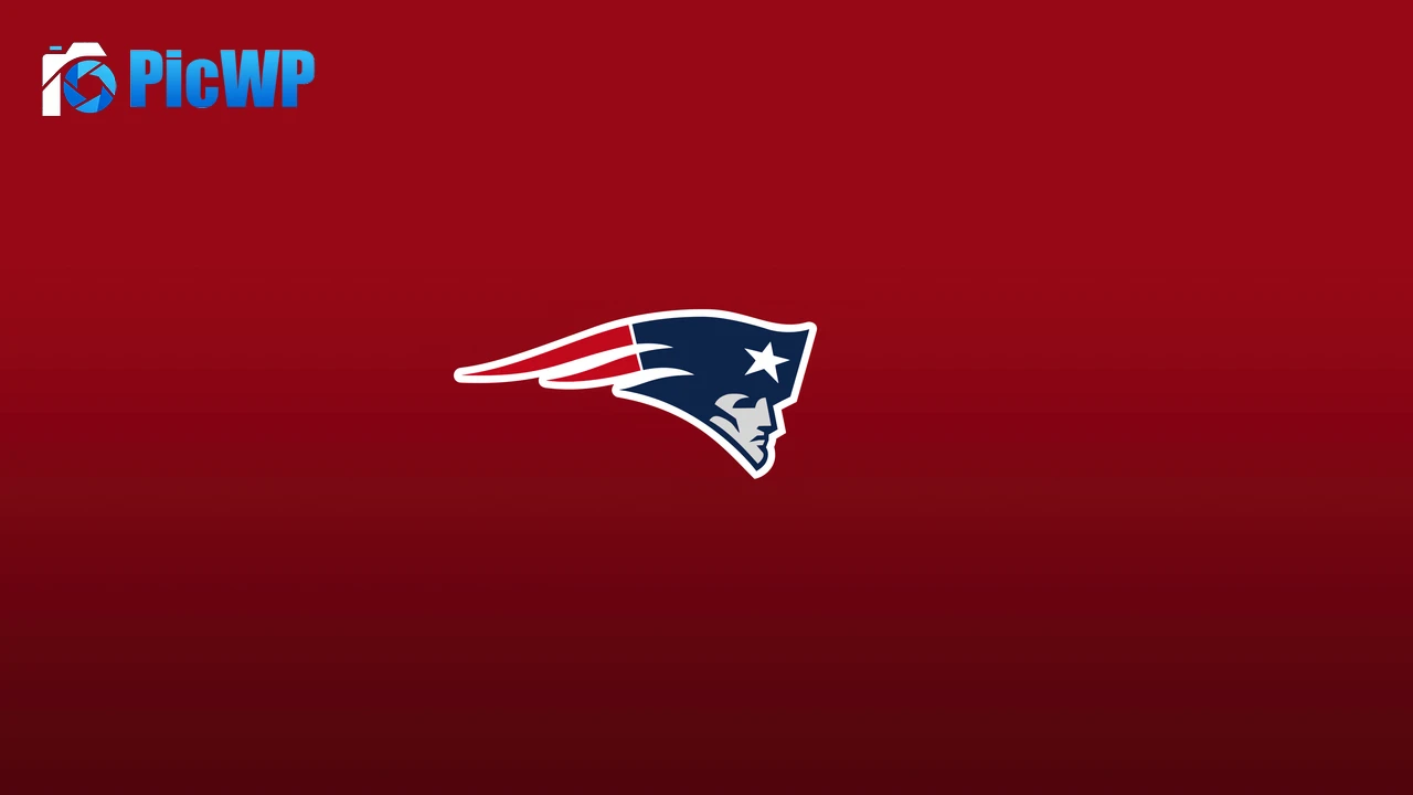 New England Patriots Red background 6K PC Wallpaper
