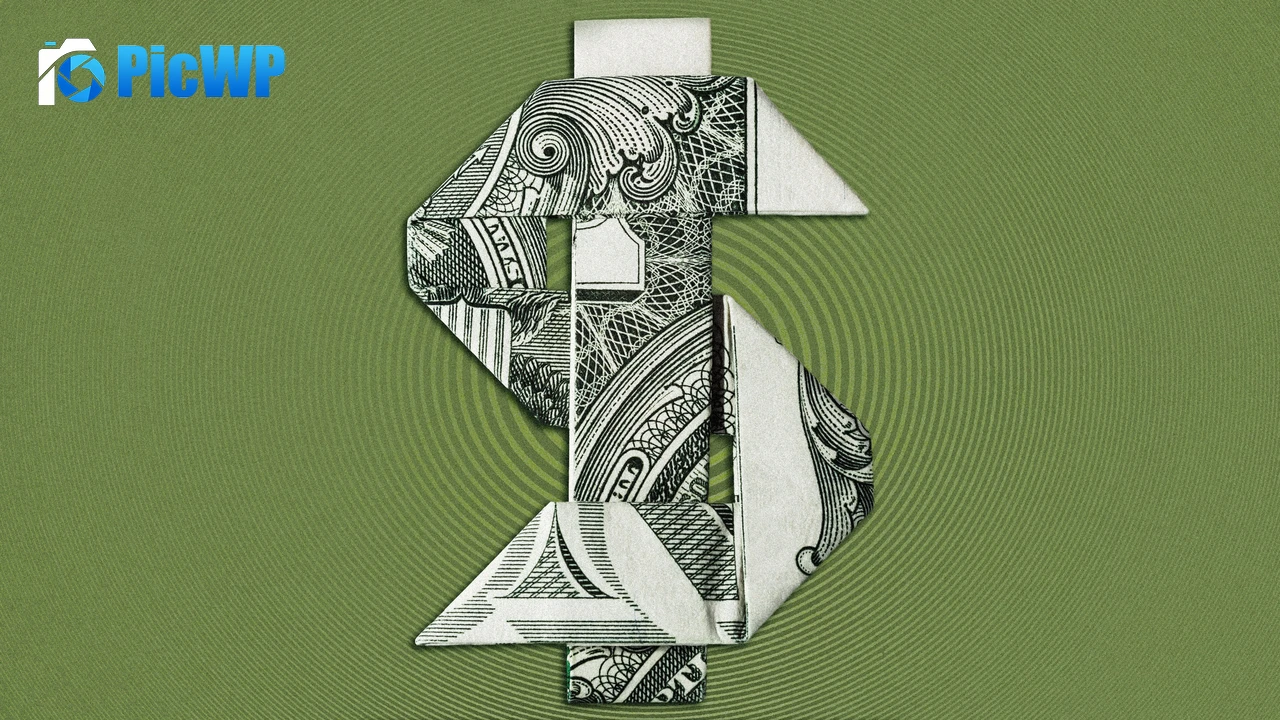 Origami Dollar Bill 6K PC Wallpaper