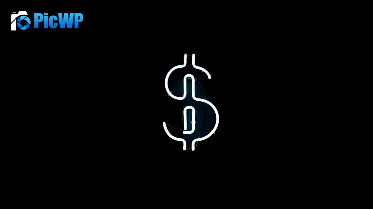 Dollar Neon sign 6K PC Wallpaper