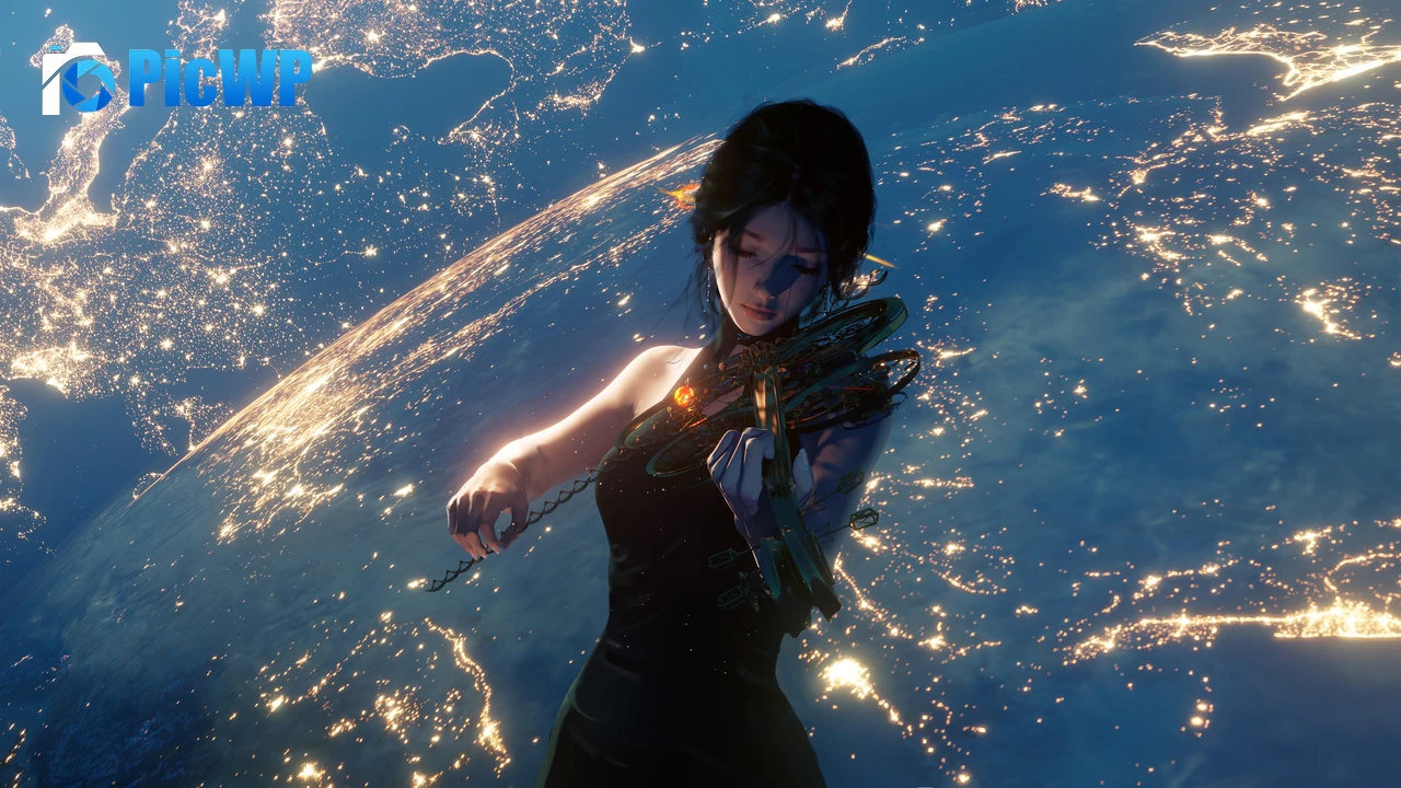 WLOP Girl Playing violin 8K PC Wallpaper