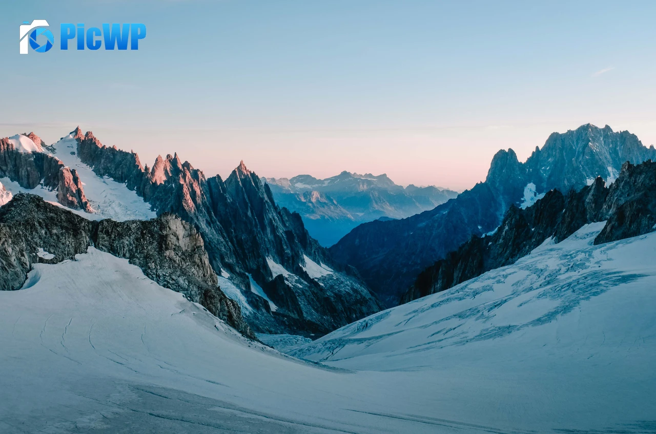 Snowcapped mountains Landscape 6K PC Wallpaper