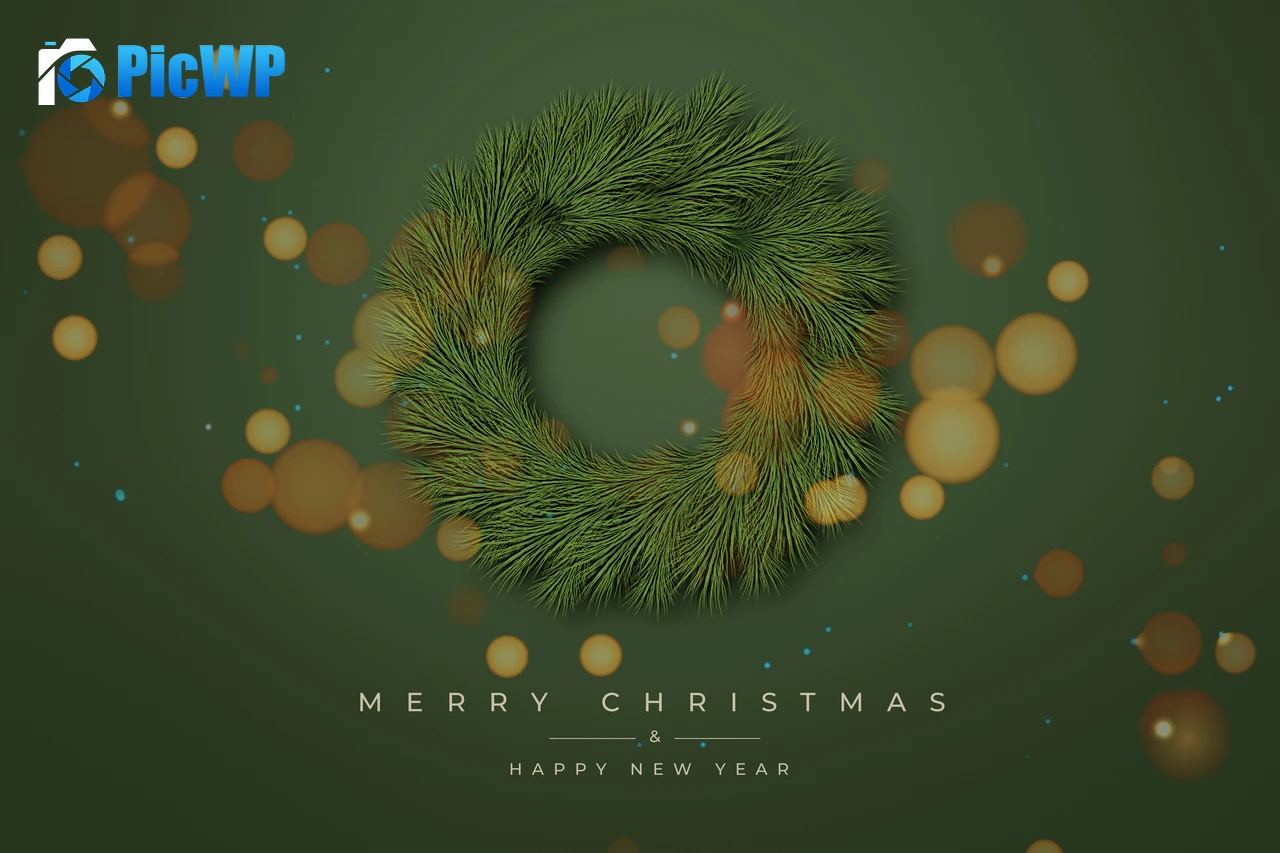 Merry Christmas Sage green 8K PC Wallpaper