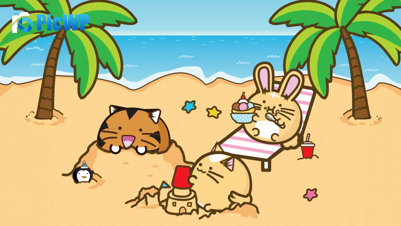 Fuzzballs Beach 6K PC Wallpaper