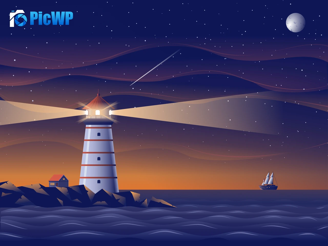 Lighthouse Night 8K PC Wallpaper