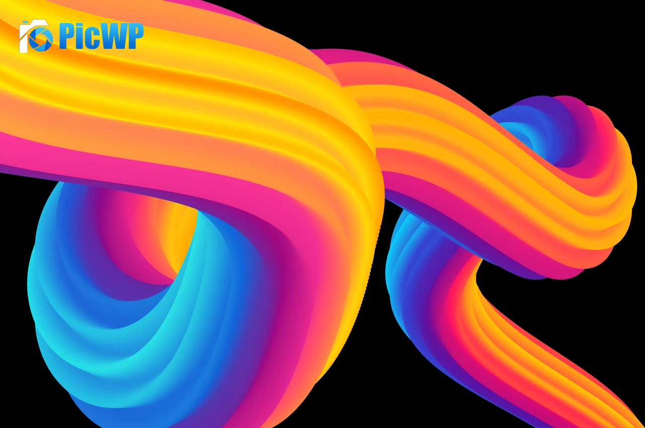 Colorful abstract Black background 8K PC Wallpaper
