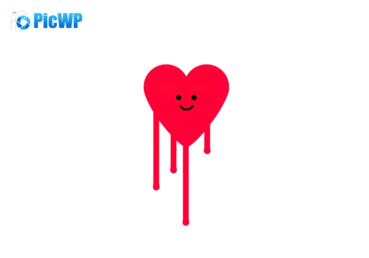 Drippy heart Heart smiley 4K PC Wallpaper