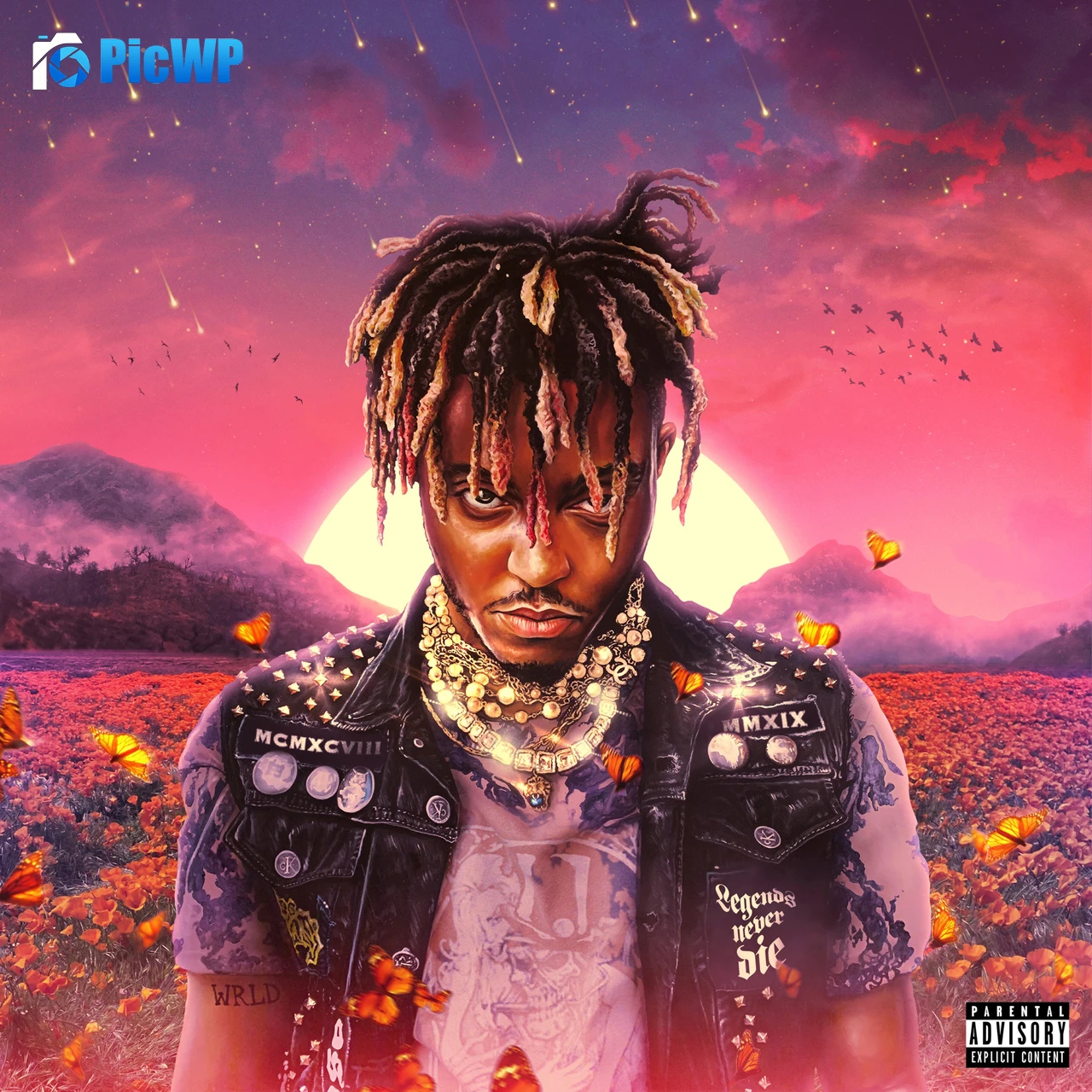Juice Wrld Legends Never Die 5K Fold Wallpaper