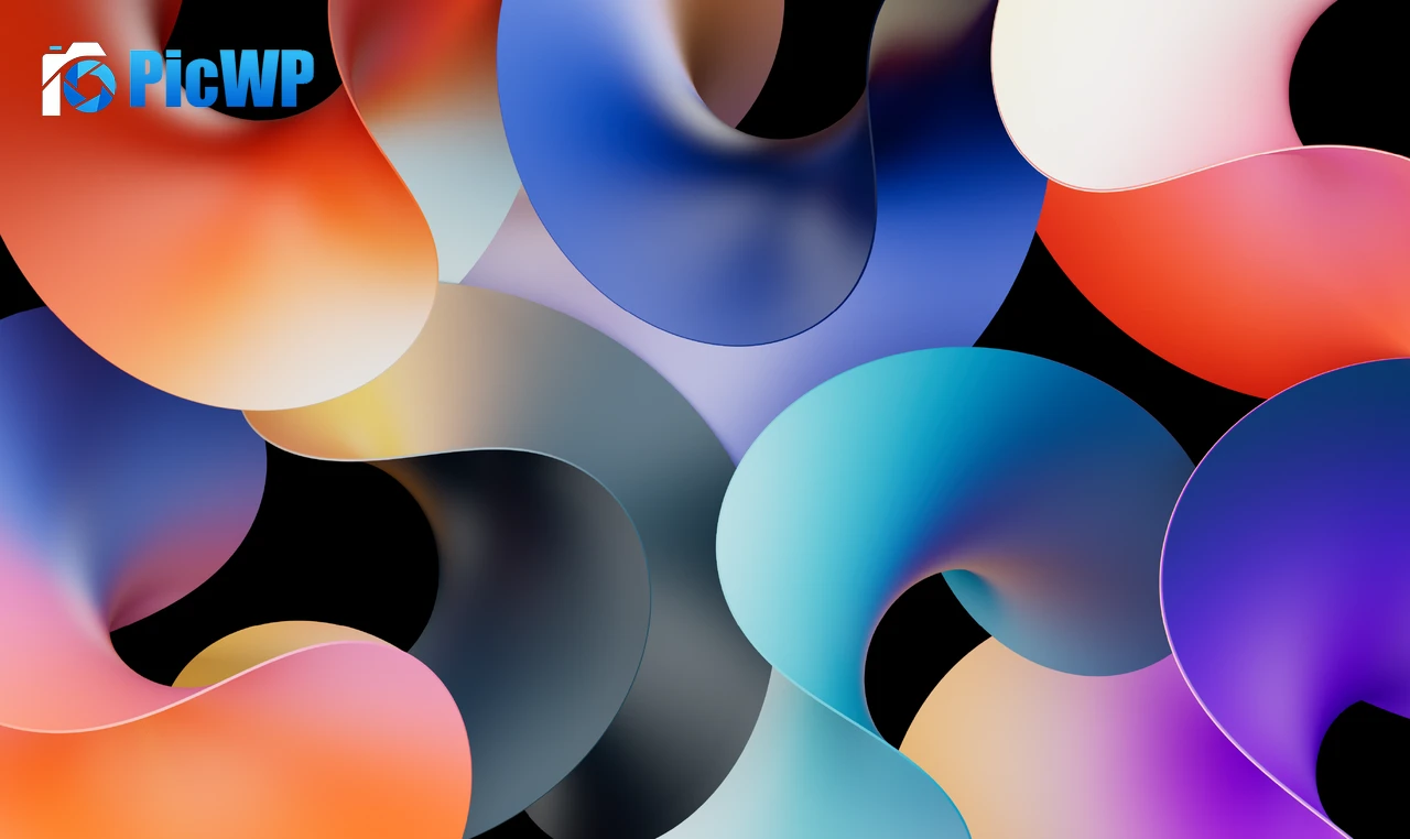 Colorful gradients Gradient curves 4K PC Wallpaper
