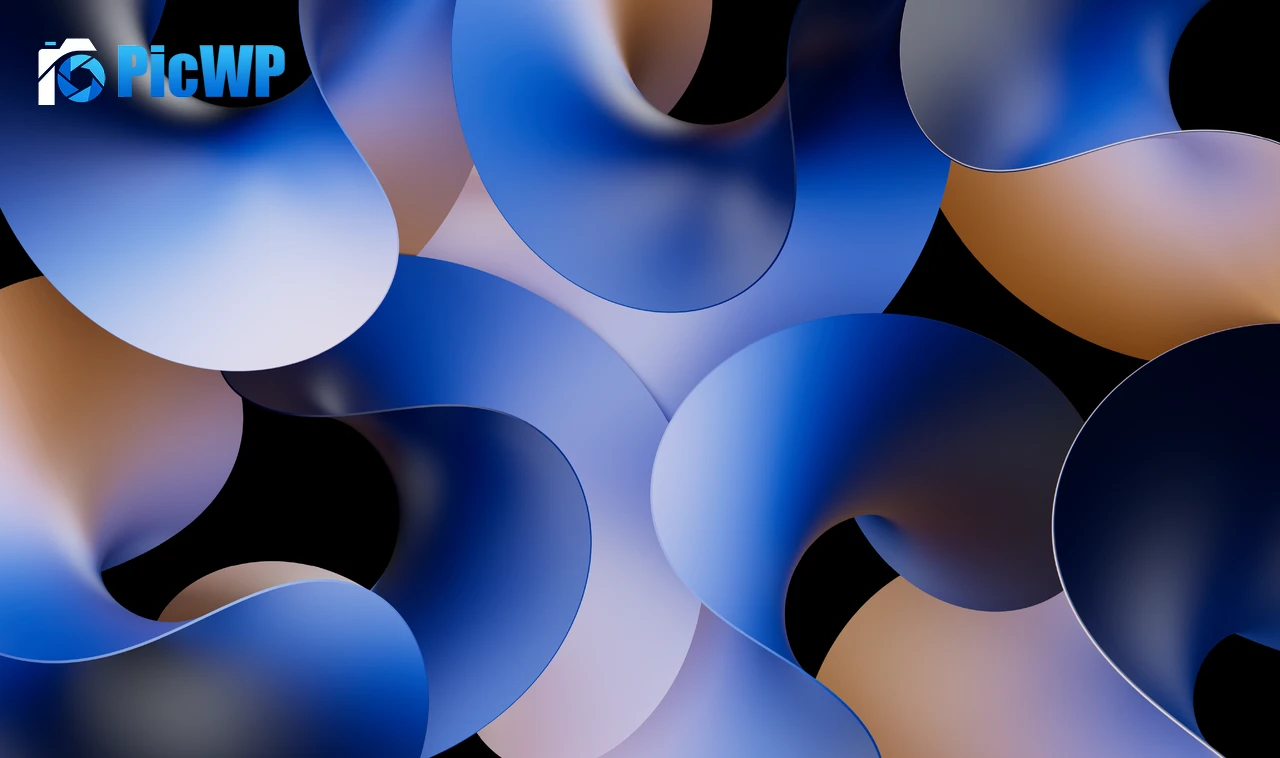 Blue abstract Abstract curves 4K PC Wallpaper