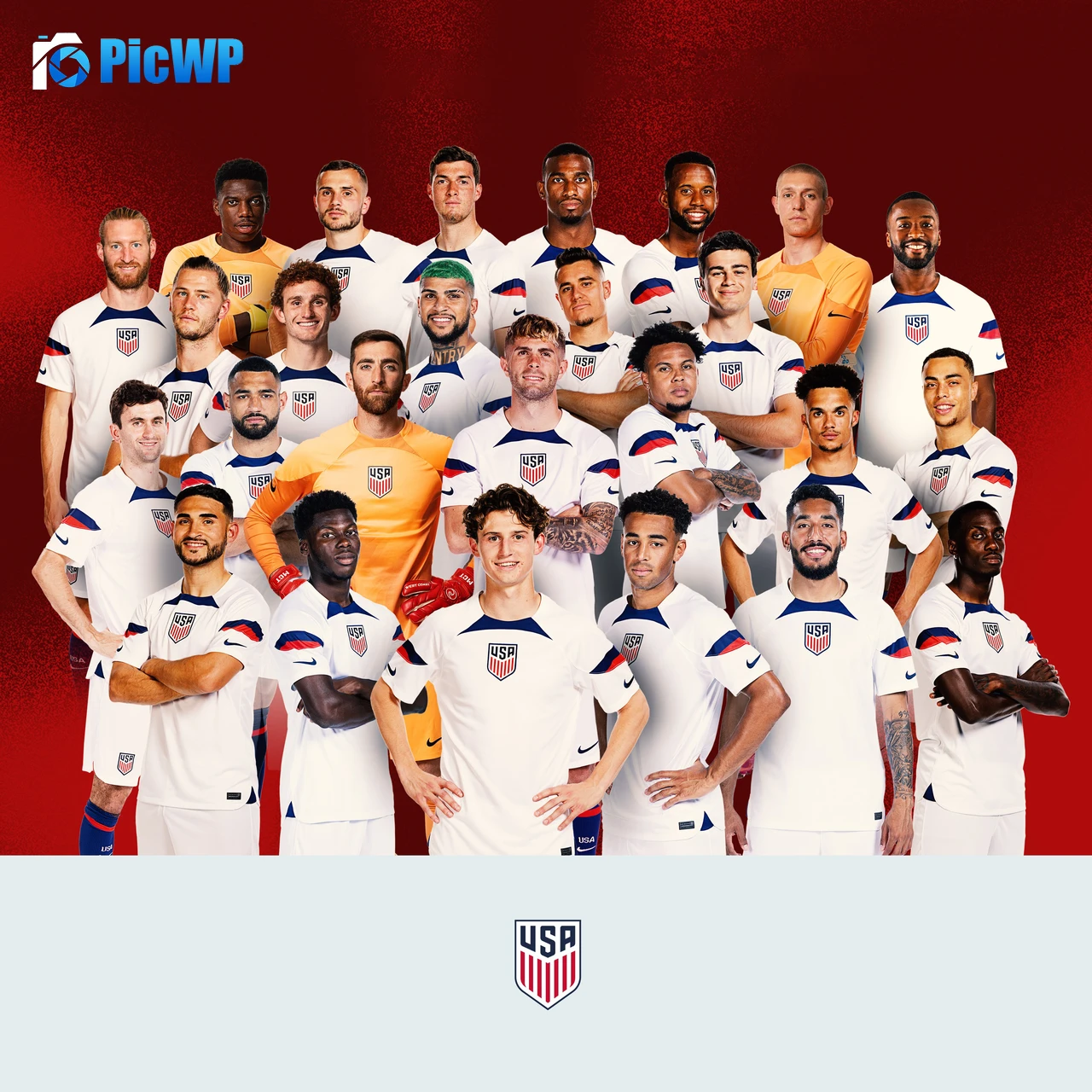 USMNT World Cup 2022 roster 2022 USMNT World Cup squad 4K Fold Wallpaper