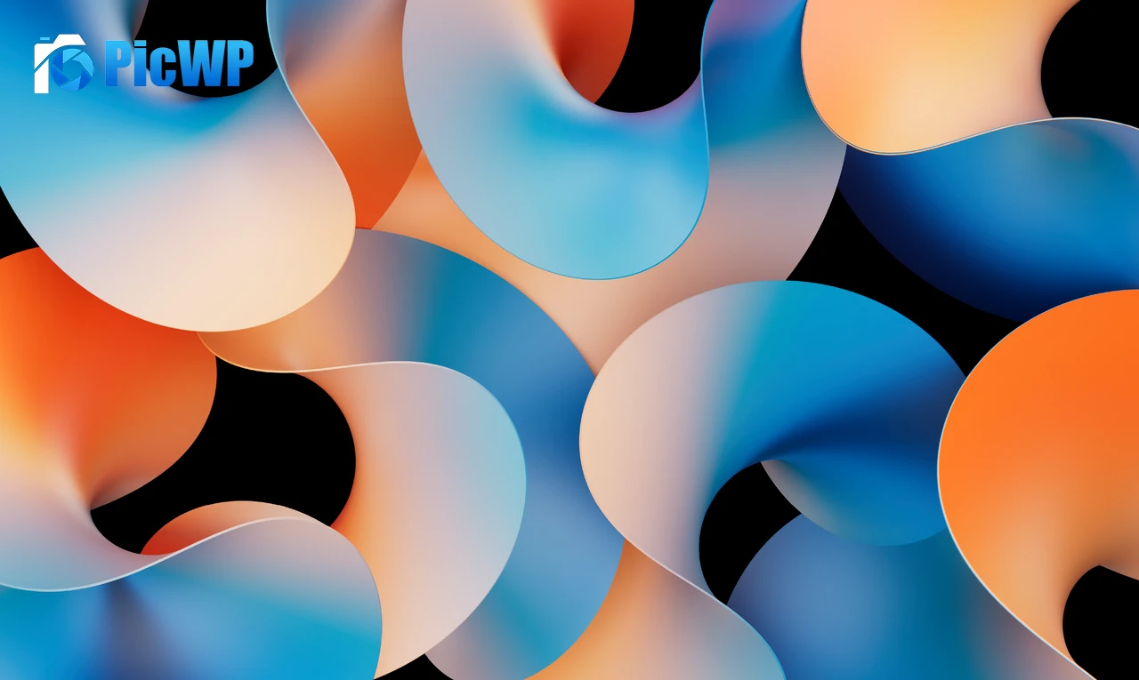 Gradient curves Colorful abstract 4K PC Wallpaper