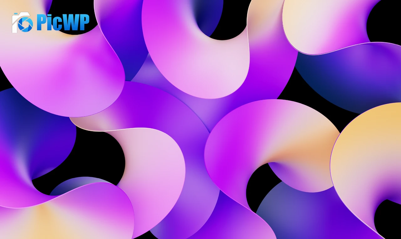 Purple curves Gradient curves 4K PC Wallpaper