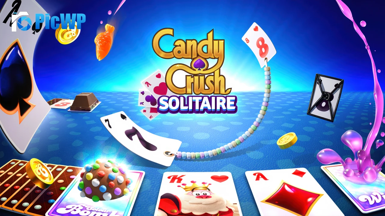 Candy Crush Solitaire Video Game 6K PC Wallpaper