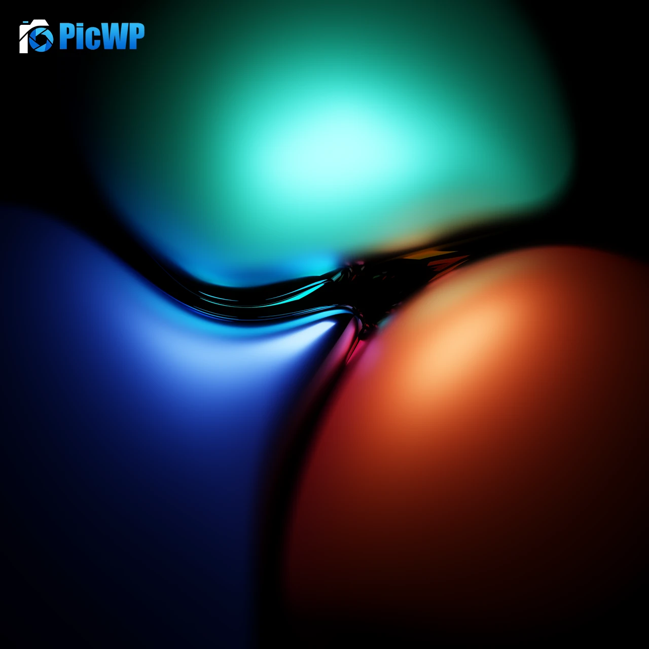 Metallic shapes 3D background 6K Fold Wallpaper