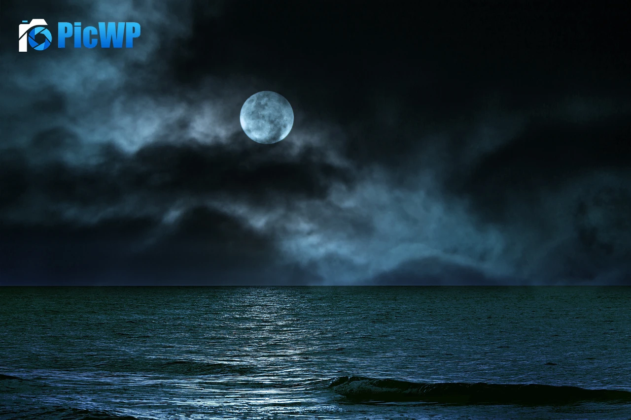 Moon Seascape 8K PC Wallpaper