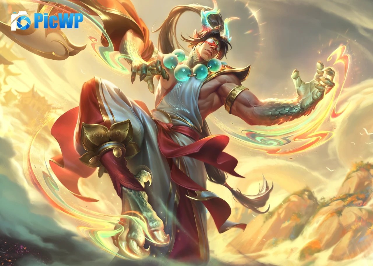 Heavenscale Lee Sin League of Legends 4K PC Wallpaper