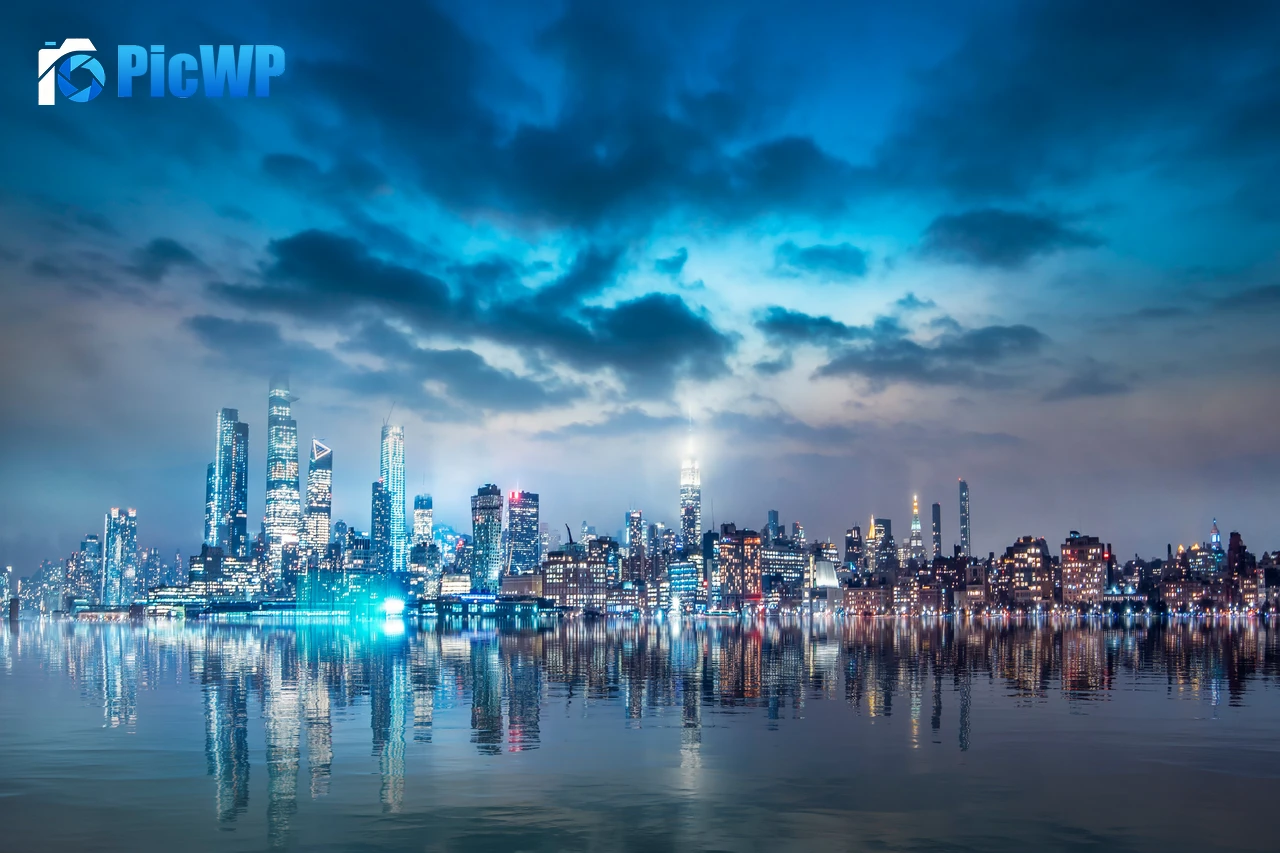 Cityscape Night City 8K PC Wallpaper