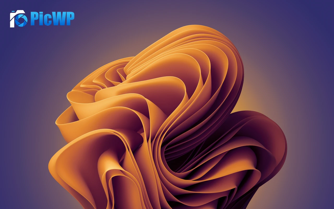 Windows 11 Sunset Orange Dark Mode 4K PC Wallpaper