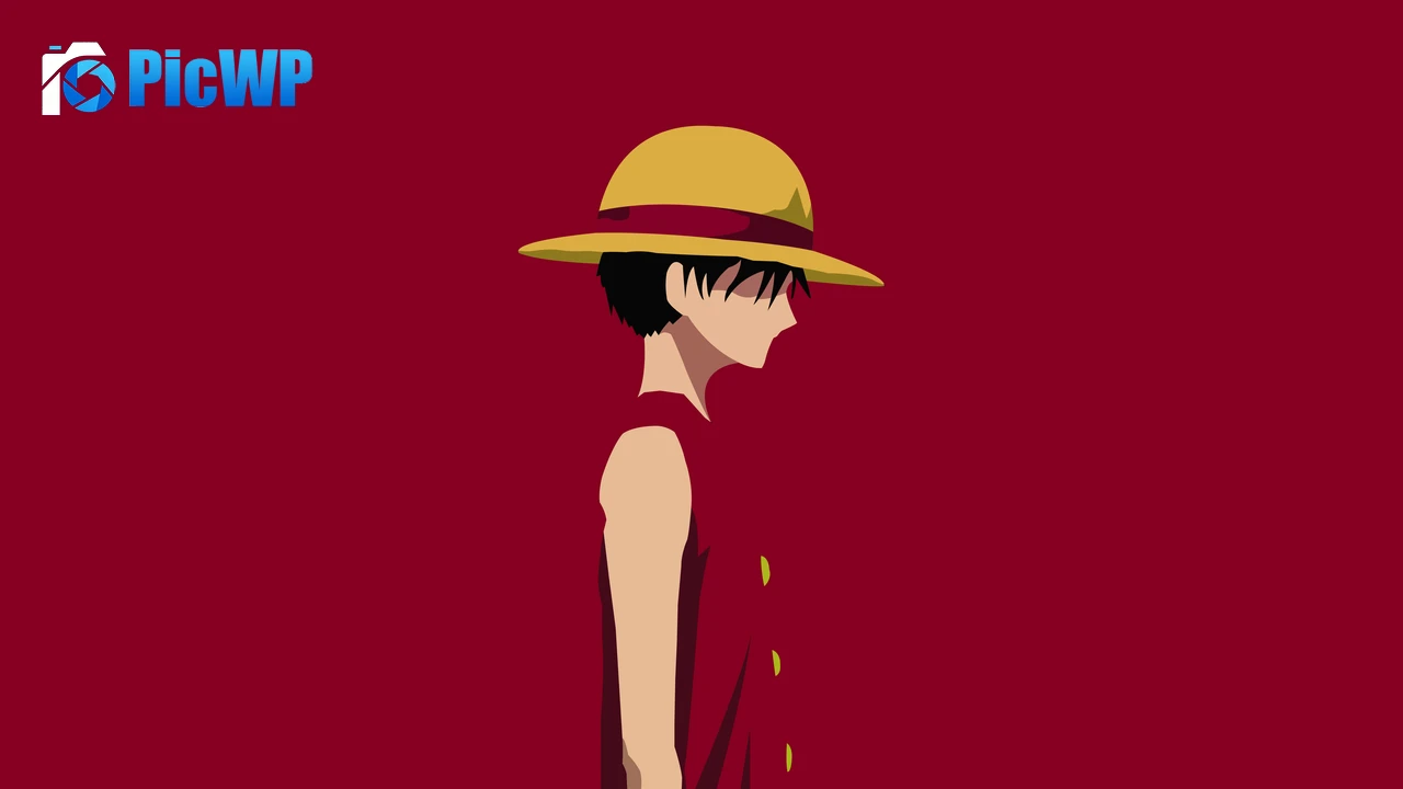 Monkey D. Luffy Minimalist 8K PC Wallpaper