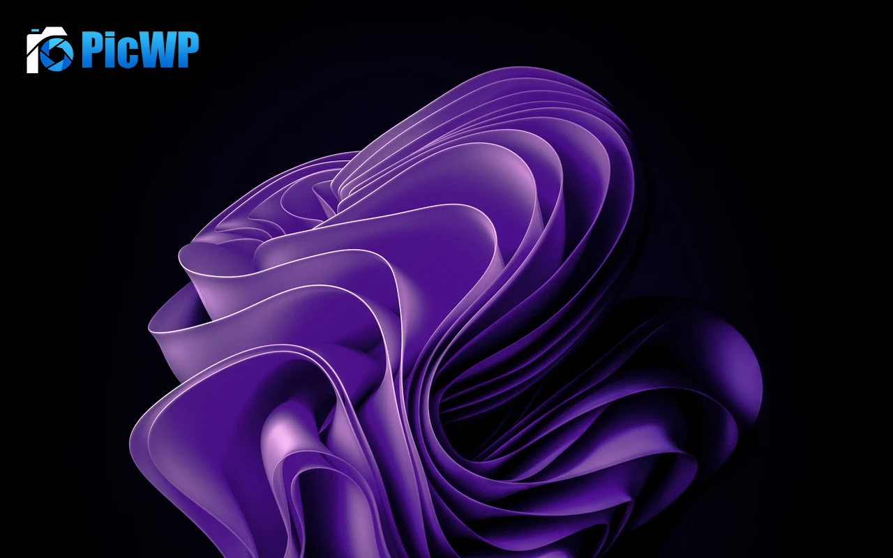 Windows 11 AMOLED Purple abstract 4K PC Wallpaper