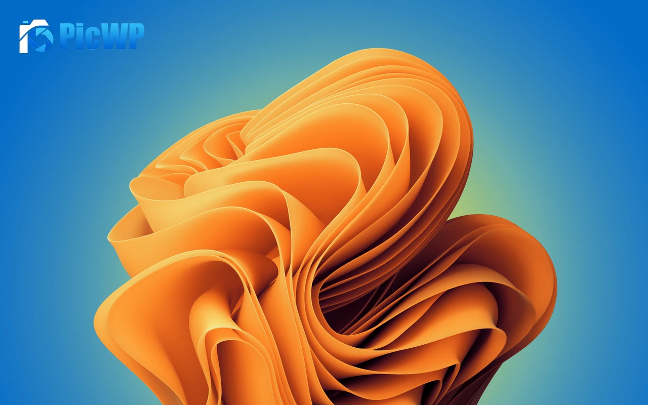 Windows 11 Sunset Orange 4K PC Wallpaper