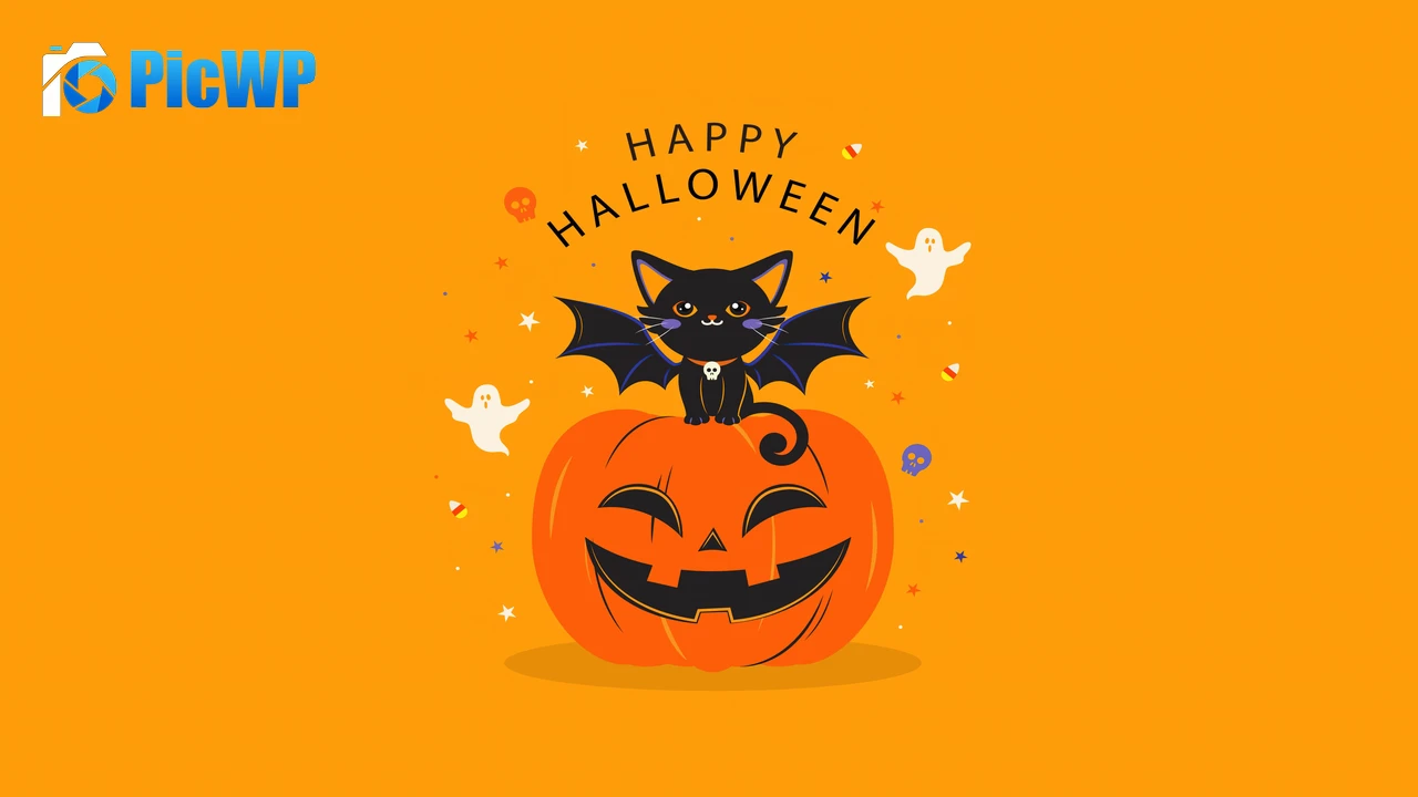 Happy Halloween Yellow aesthetic 6K PC Wallpaper